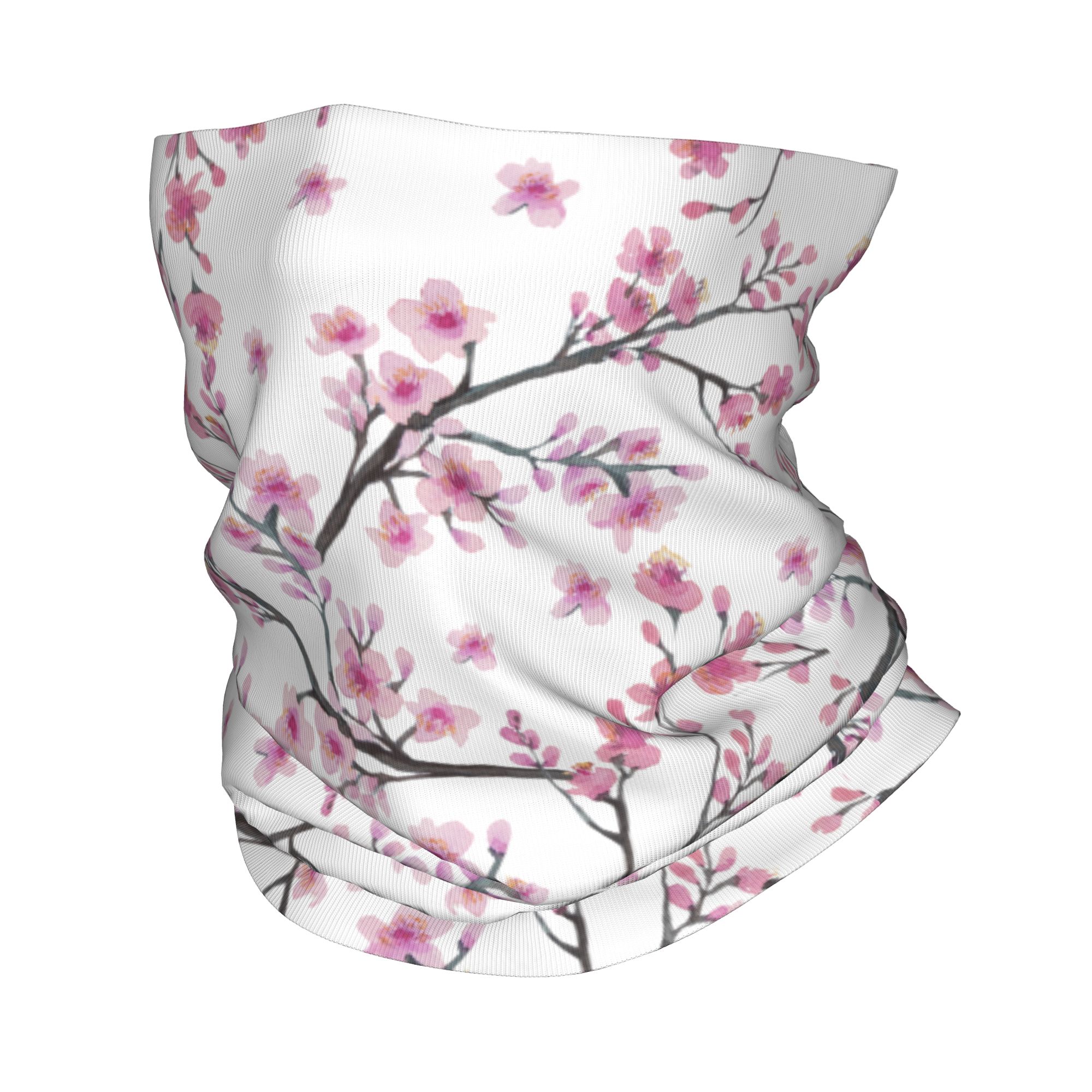 Neck Warmer Tube - Bunga Sakura Jepang dengan Bandana Matahari
