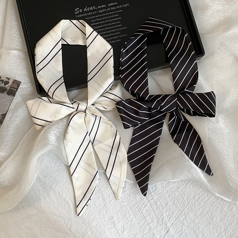 Silk Tie Striped - Syal sutra bergaris baru musim panas,