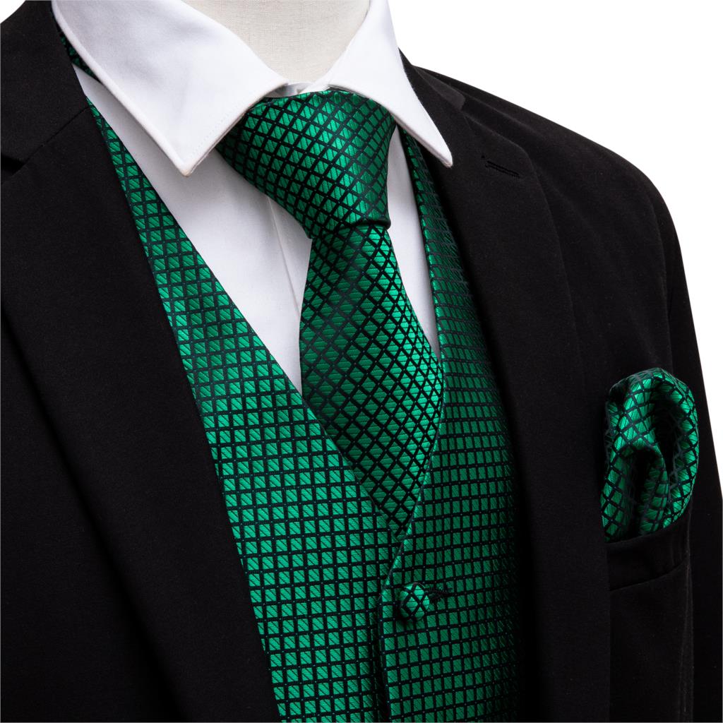 Setelan Hijau Rompi Pria Paisl - Silk Tie Striped ulasan dan harga