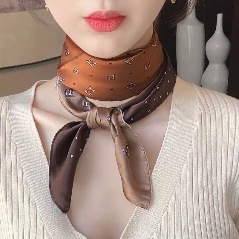 Syal persegi Motif Zebra mode  - Ascot Neck Scarf ulasan dan harga