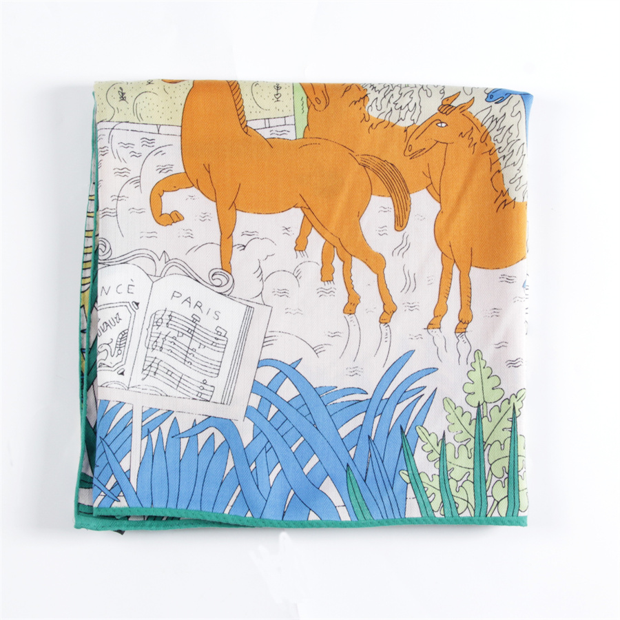 POBING syal sutra kasmir wanit - Scarf Silk Square ulasan dan harga